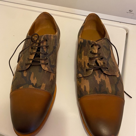 Taft Shoes | Size 9 Size Taft Camo and Burnished Leather Dress Shoes | - Picture 2 of 3